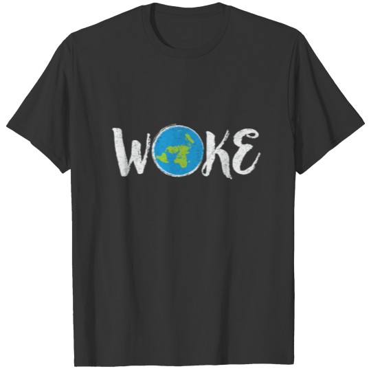 Flat Earth Woke Funny Retro Science Conspiracy T Shirts