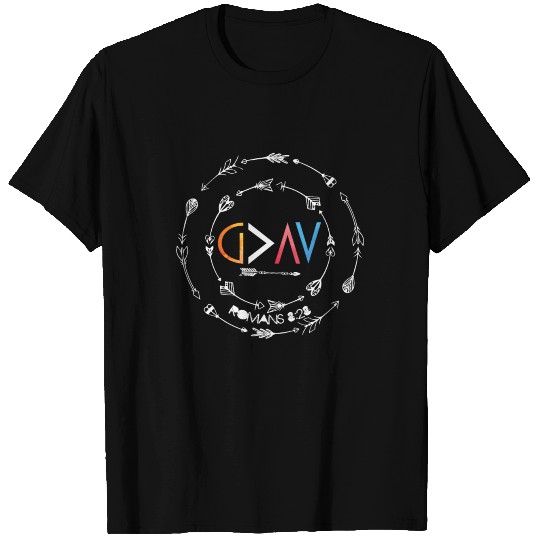 Romans 8 28 God is Great Religious Christian Gifts T Shirts