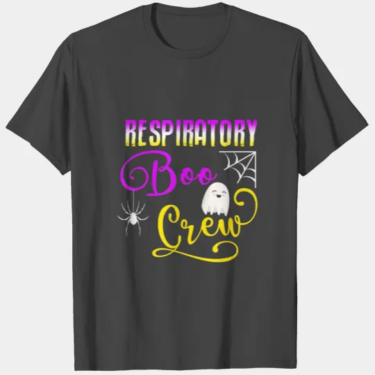 Cute Respiratory Boo Crew Ghost Spider Halloween T Shirts