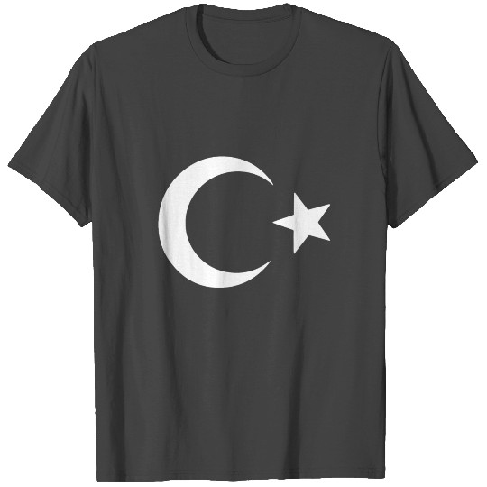 Turkey flag moon and star T Shirts