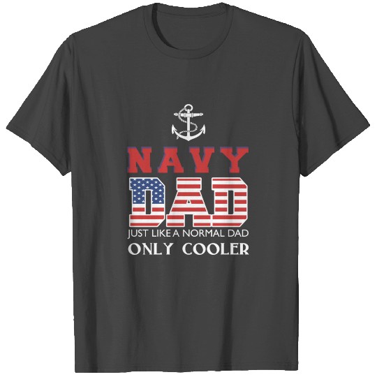 Navy Dad T Shirts - Stars and Stripes Veteran Desig