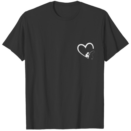 Fishing Fisherman Heart Ladies Fishing Gift Idea T-shirt