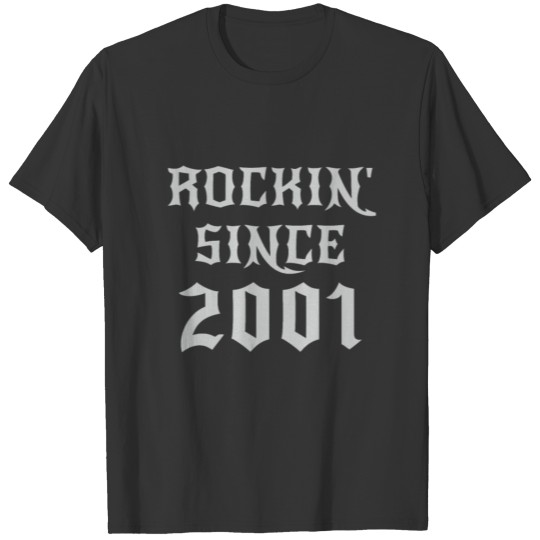 19 Year Old Classic Rock 2001 19th Birthday Gifts T Shirts