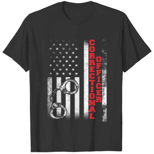 Correctional Officer Flag US Prison Guard Gift T-shirt