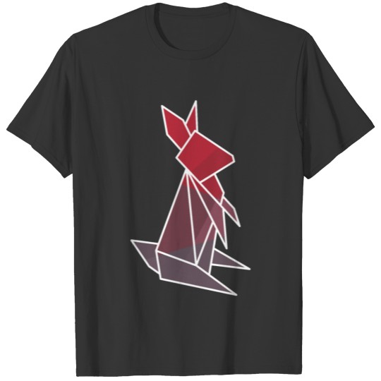 Monochrome red abstracted bunny aesthetic T-shirt
