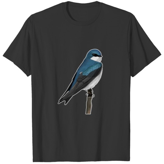 Tree Swallow Cute Bird Illustration Birdwatcher T-shirt