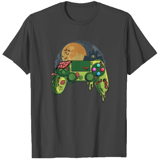 Zombie Video Gamer Funny Halloween Gaming Console T Shirts