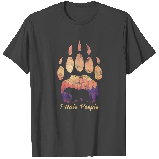 I Hate People Retro Vintage Outdoor Camping T Shirts