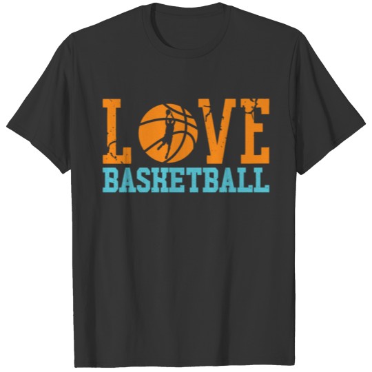 Love Basketball Play Team Players Sports League T-shirt