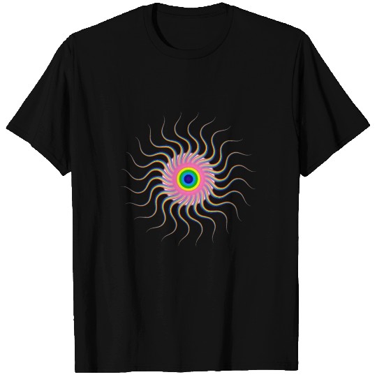 Rainbow Eye Candy Pink Spirals T Shirts