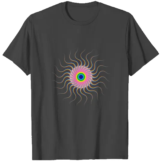 Rainbow Eye Candy Pink Spirals T Shirts