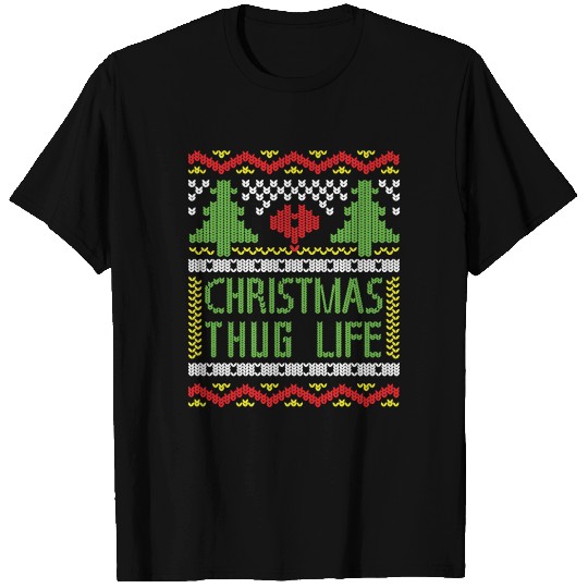 Ugly Christmas Thug Life T Shirts
