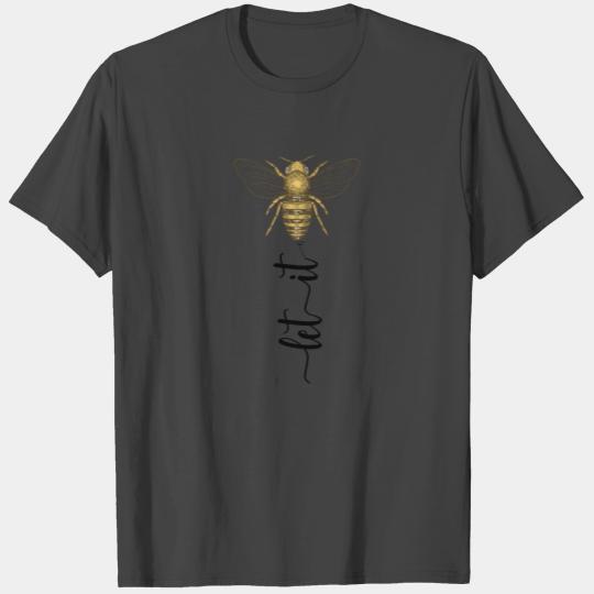 Cute Bee Bees Floral Motif Queen Bee Beekeeper T Shirts