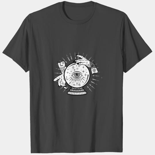 Blackcraft Mystic Fortune Teller holding crystal b T Shirts