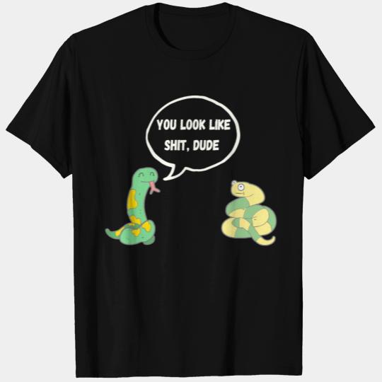 funny snake you look like shit dude Lightweight T Shirts
