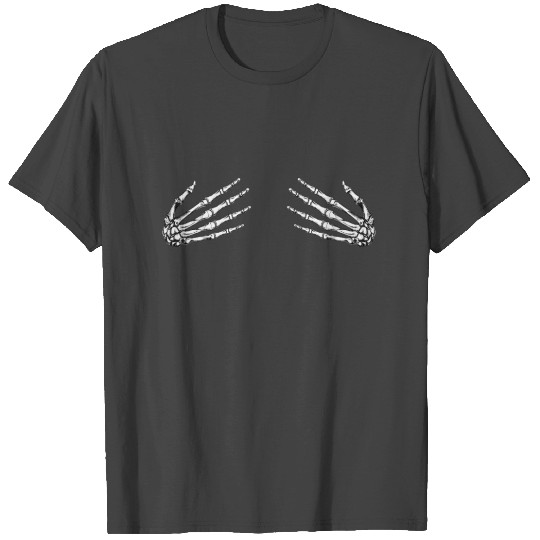 Funny skeleton hands bra illustration T Shirts
