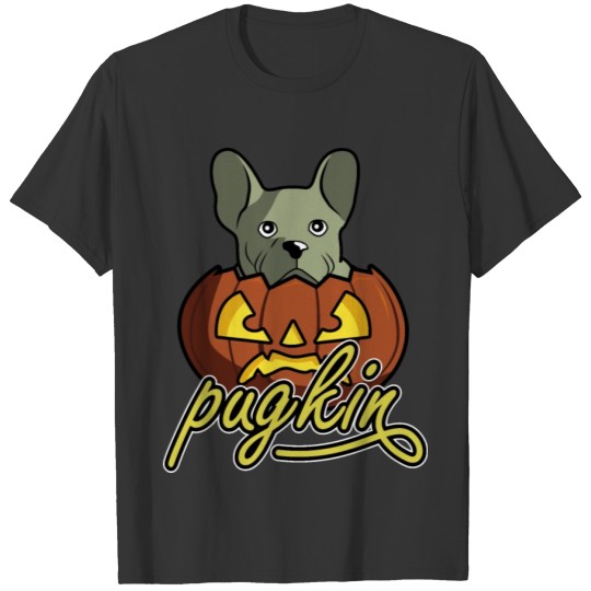 Halloween Pumpkin Pugkin Cute Pun T-shirt
