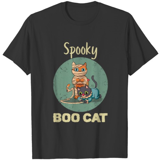 halloween retro vintage cute cat lover graphic T Shirts