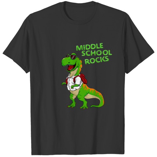 Cool T Rex Tyrannosaurus Rex Middle School Rocks T Shirts