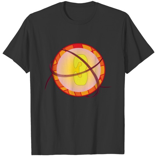 letter three with in circle T-shirt