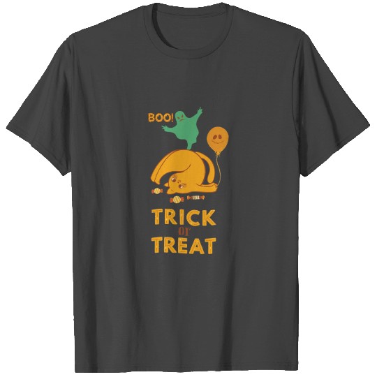 Cats Halloween funny cat ghost vintage design T Shirts
