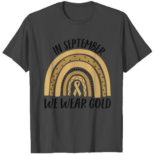 Gold Rainbow Childhood Cancer Awareness T Shirts