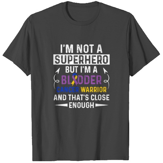 Bladder Cancer Survivor Hero Warrior Fight print T Shirts