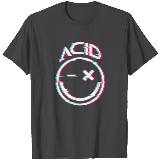 Acid House Techno Raver DJ EDM LSD Smile Face Gift T Shirts