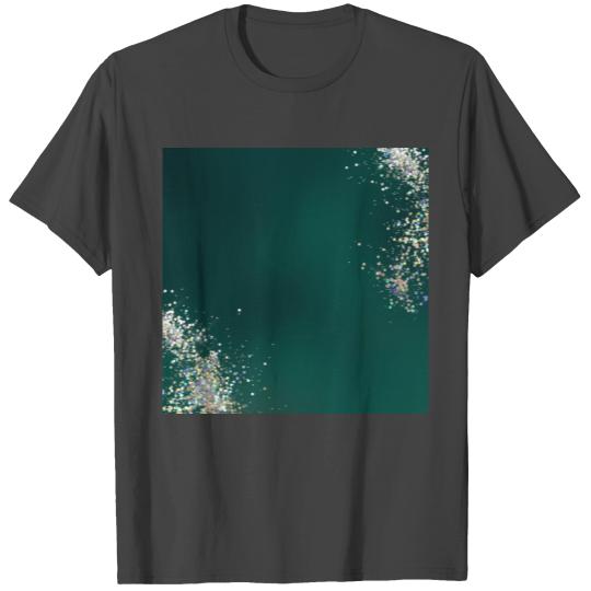 Green Holographic Glitter Gradient Pretty Fancy T Shirts