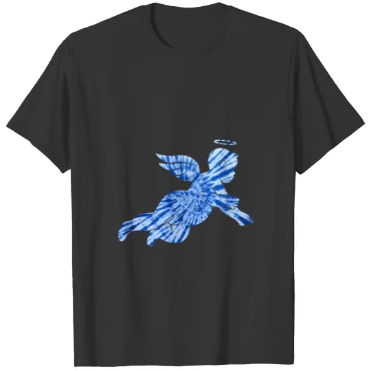 Blue tie dye Angel T Shirts