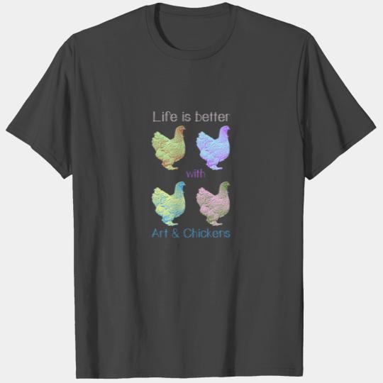 Chickens PopArt Motif Breeder, Eggs, Farmer, T Shirts