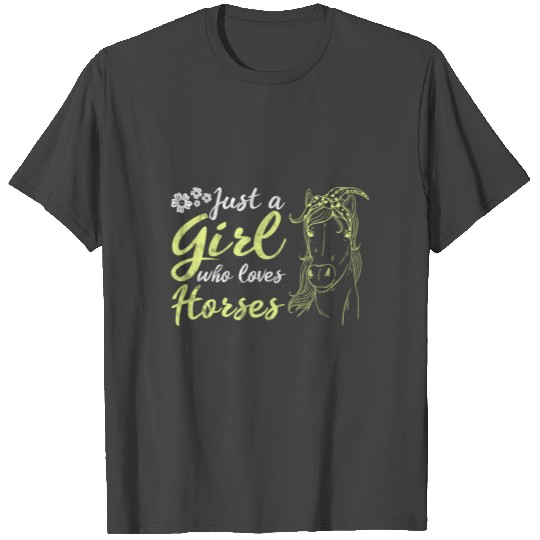 Just A Girl Who Loves Horse Pony Animal Lover Gift T Shirts