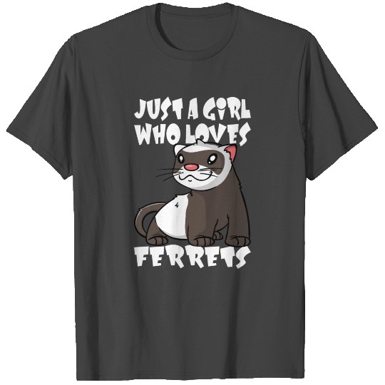 Ferret Polecat Children Animal Lover Motif T Shirts