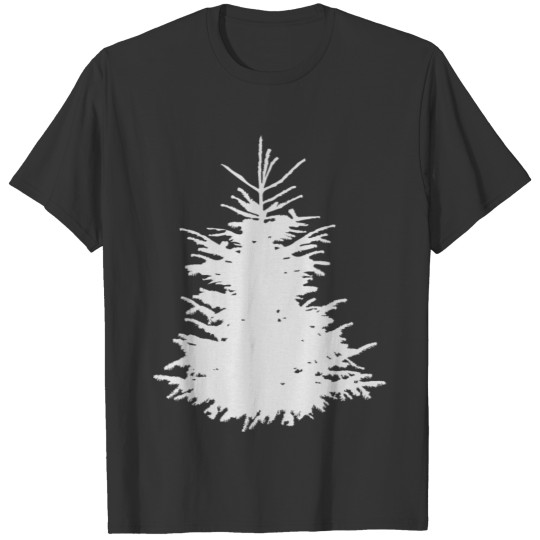 white tree, fir tree or christmas tree T-shirt