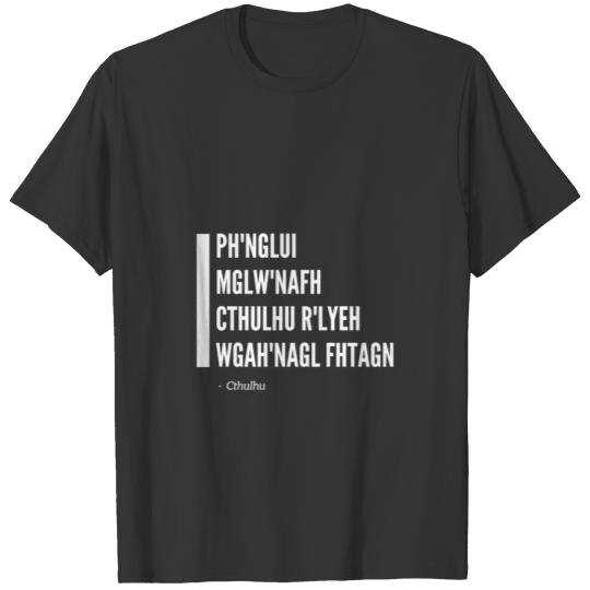 Cthulhu Ruf Lovecraft PH'NGLUI T-shirt