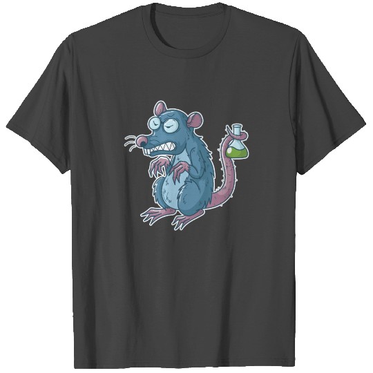 Laboratory rat with chemicals and test tube Nerd T Shirts
