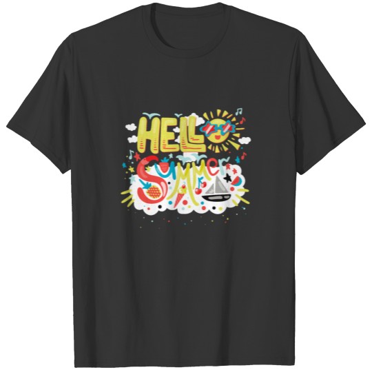 Hello Summer graphic cartoon | Gift idea T-shirt
