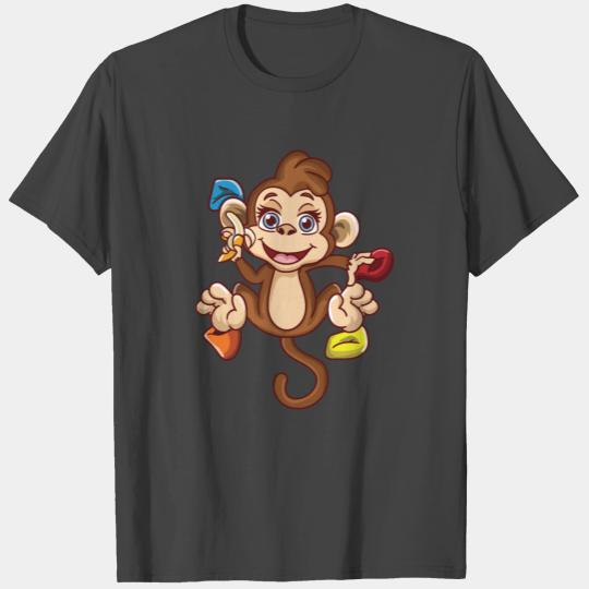 Funny Rock Climbing Monkey Bouldering Chimp T Shirts