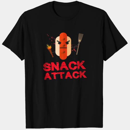 Funny Hot Dog Snack Attack Food Snacks T Shirts