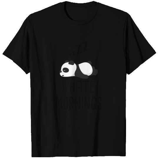 I Hate Mornings Panda Panda Saying Gift T Shirts