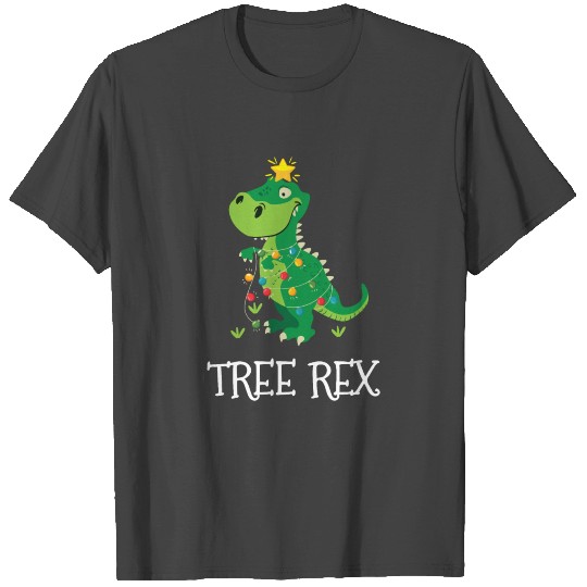 Christmas Dinosaur Tree Rex Pajamas Men Boys Kids T Shirts