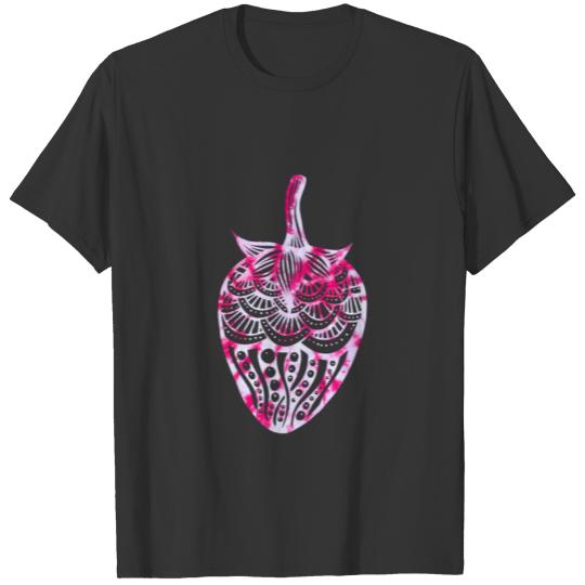 Abstract Pink Strawberry T Shirts