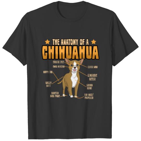 Dog Lover Funny Chihuahuas Anatomy Gift T-shirt