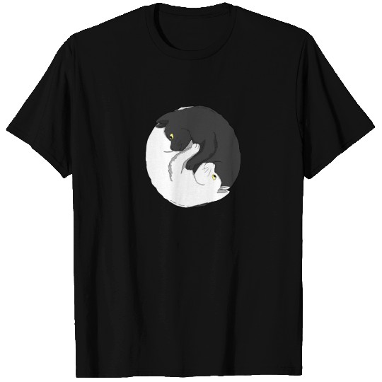 Namaste Yoga Cat Owner Black Cat T Shirts