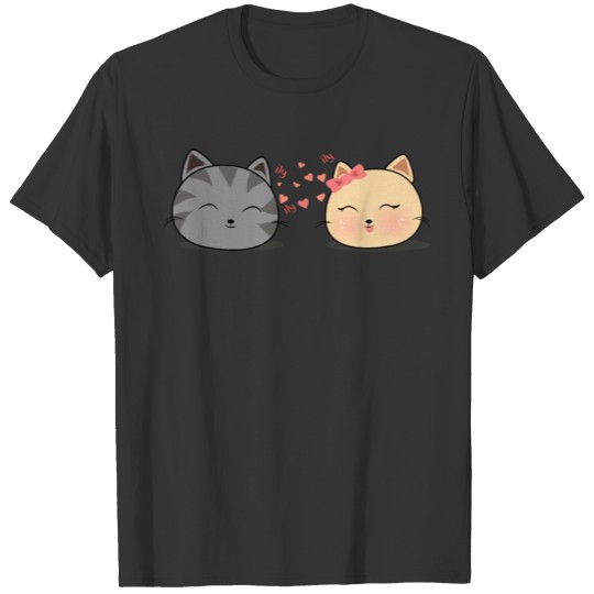 I Love You - Cute kawaii Cat love T Shirts