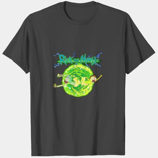 Rick Rickandmorty Portal Glow Lightning Logo T Shirts