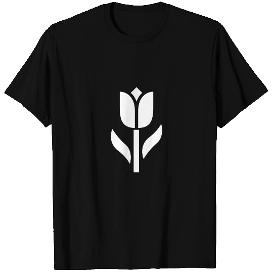 Tulip Icon White T Shirts