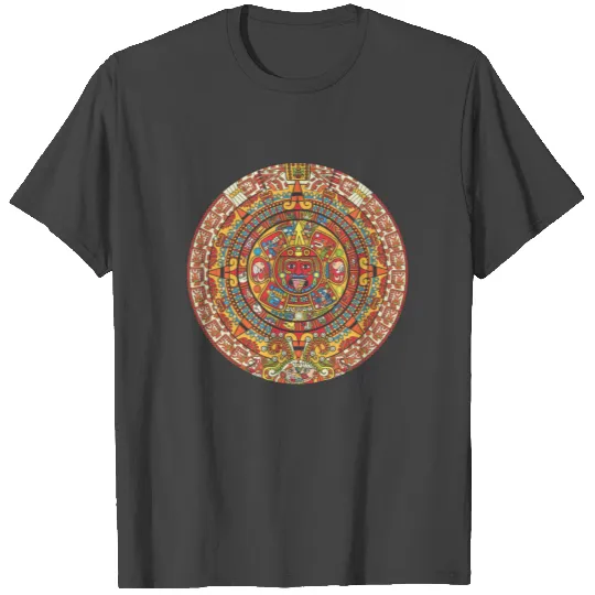 Colorfull maya aztec calendar, 18 wheeler, inca, T Shirts