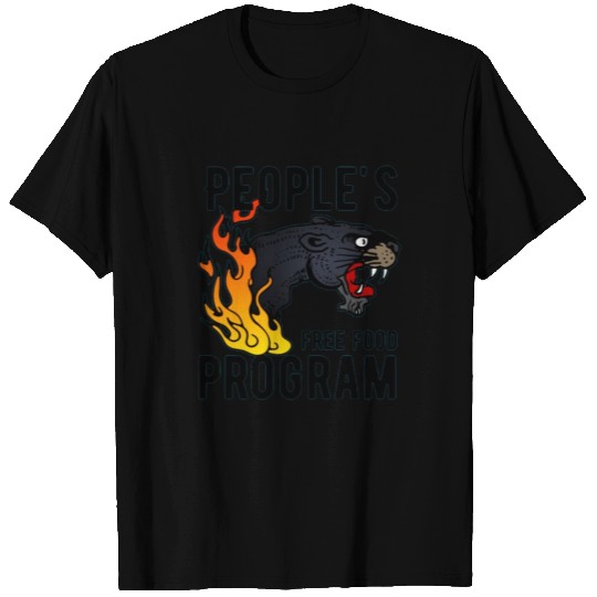 Peoples free food program T Shirts, black panther