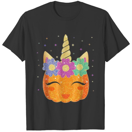 Unicorn Pumpkin Halloween Thanksgiving T-shirt